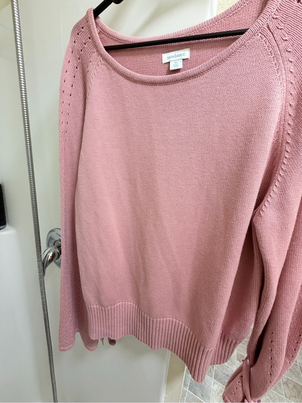 Sundance Dusty Rose Crewneck Sweater